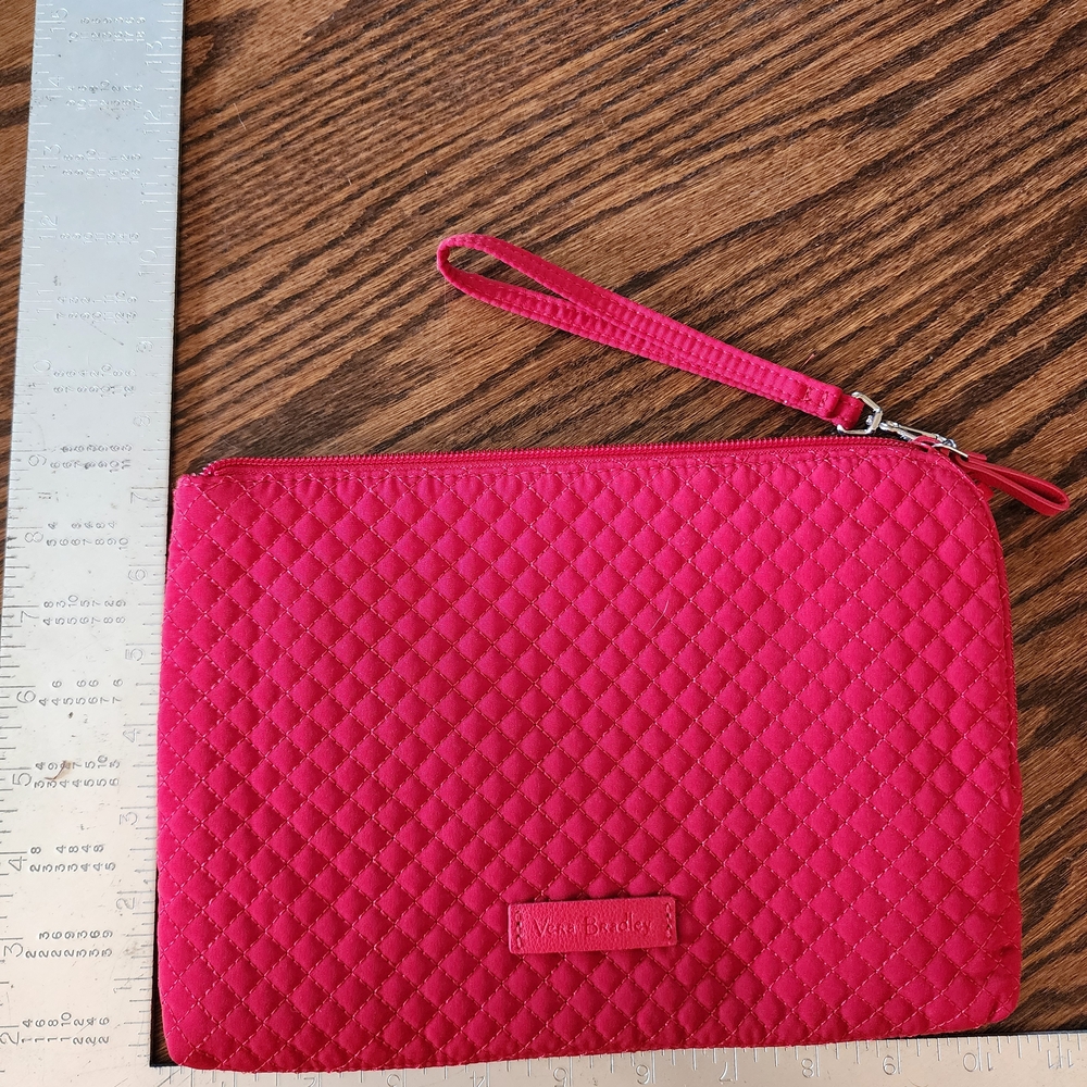 Vera Bradley Vibrant Pink Quilted Wristlet